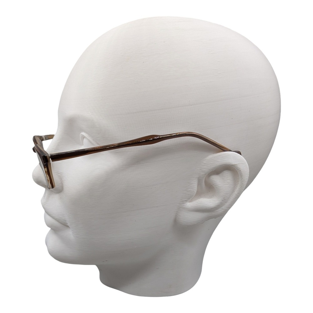 Bevel Eyeglasses Frame Brown Rectangle 3537 Maxwell 52-19 Japan - Picture 2 of 5